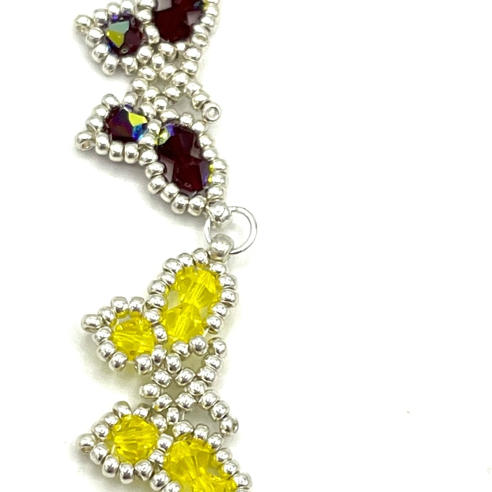 HAND CRAFTED Crystal Butterfly Necklace with Silver Chain - Picture 5 of 10